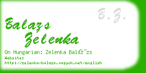 balazs zelenka business card